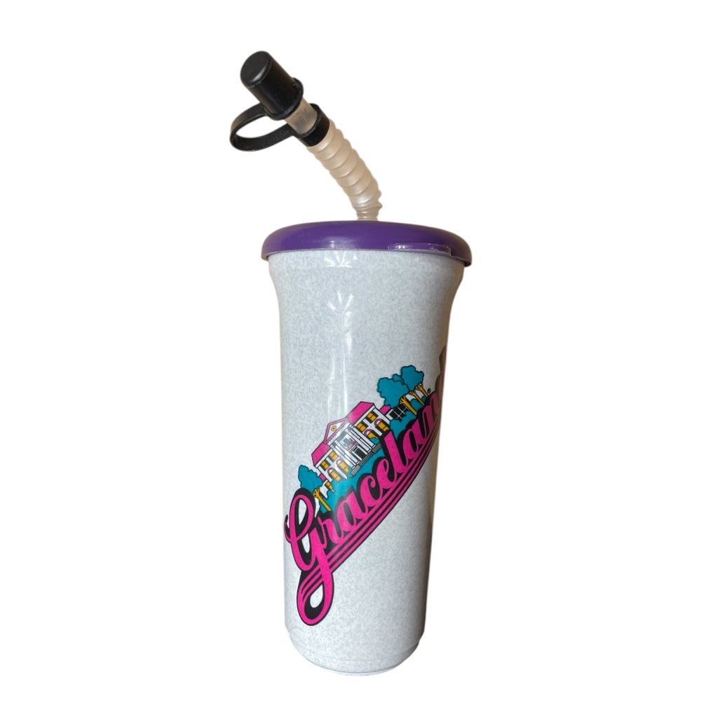Graceland Souvenir Tumbler with Straw Elvis Presley collection retro music fan